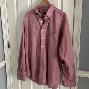 Vineyard vines, red houndstooth, long sleeve button-down shirt – men’s XL